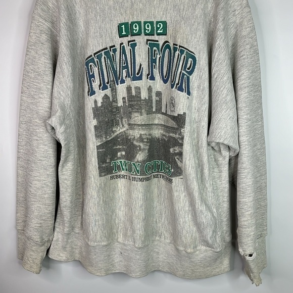 Vintage Rugged Sweats Final Four 1992 Hubert Humphrey Metro Minnesota Sweatshirt - Picture 3 of 12